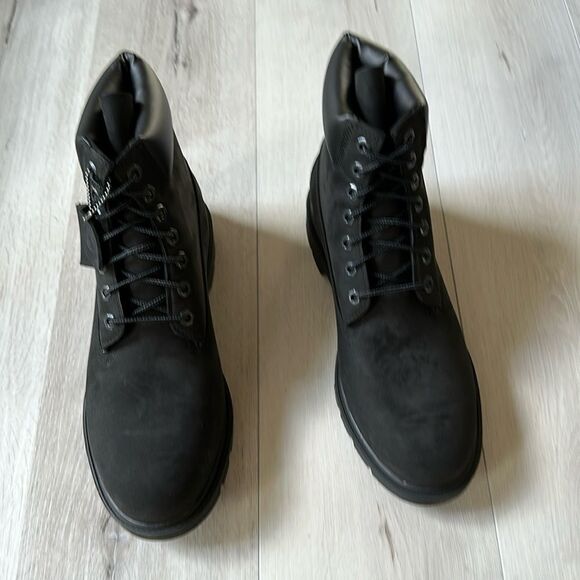 TIMBERLAND® PREMIUM 6-INCH WATERPROOF‎ WOMENS BOOTS BLACK 11M NWT IN BOX - Picture 12 of 14